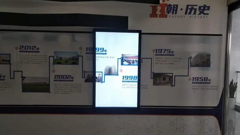 移动滑轨屏在展厅中使用的效果展示