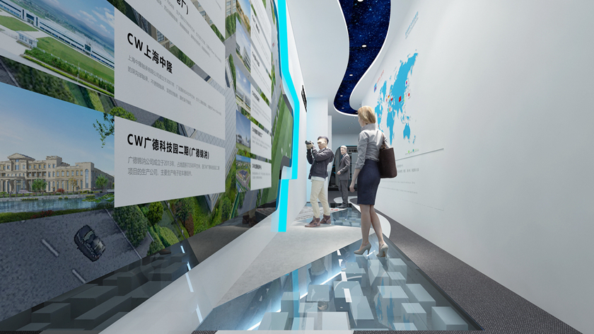 数字展馆走廊整体设计展示效果图