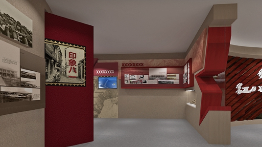 红色文化展厅利用先进的多媒体系统传播红色文化