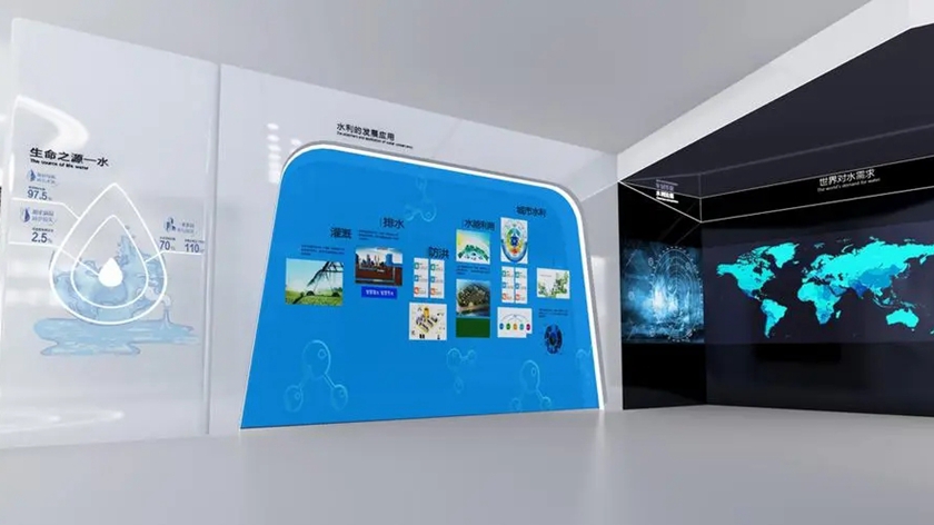 互动多媒体大屏在水务展厅设计中的效果展示