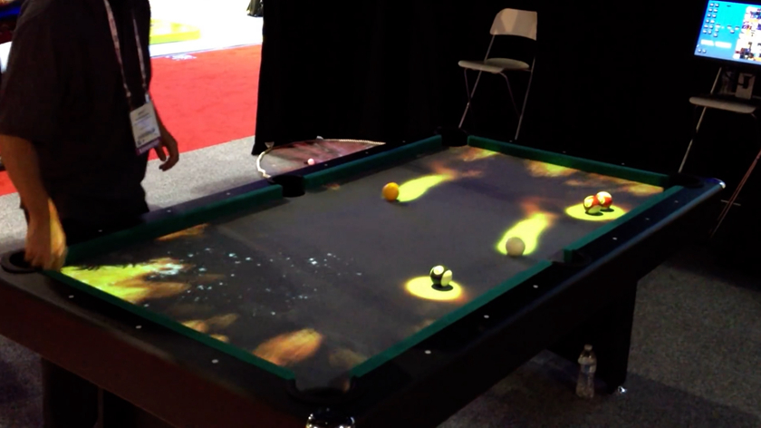 台球桌互动投影游戏