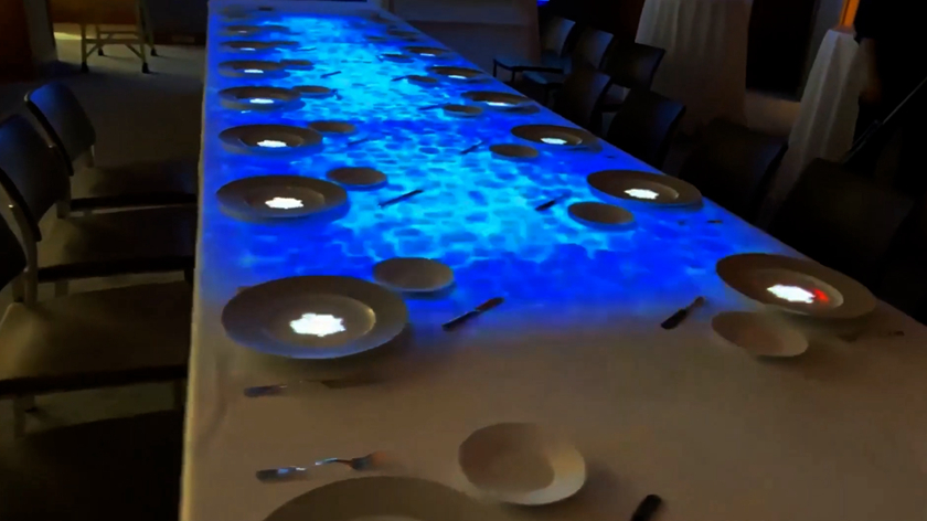主题餐厅桌面互动投影