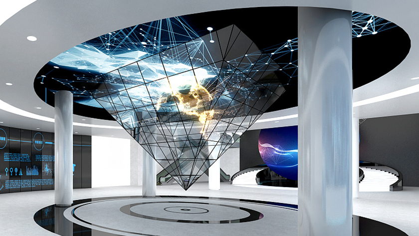 展厅巨型科技感360全息效果展示