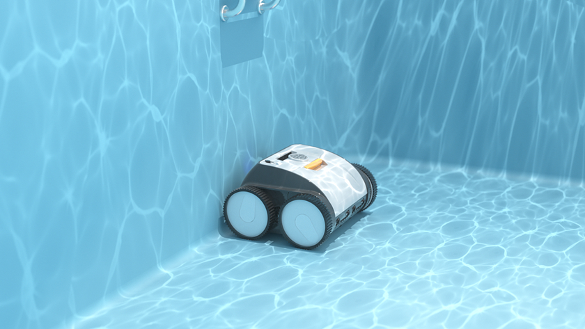游泳池下自动吸尘器的三维展示效果