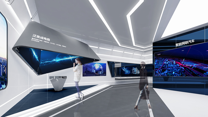 科技风格的企业展厅设计