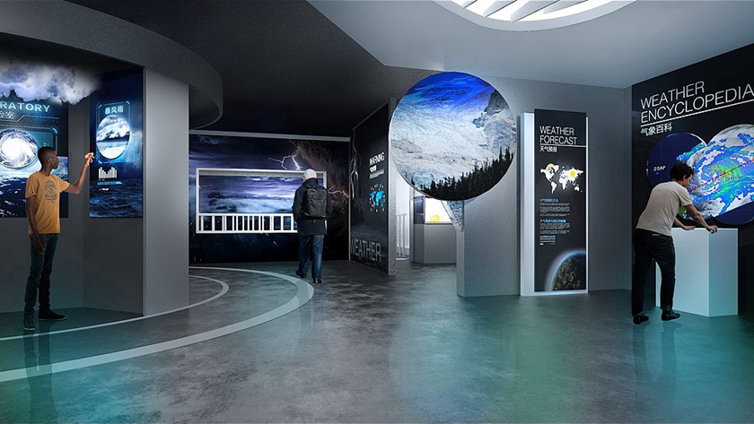 气象科普展厅设计中所运用的多媒体互动