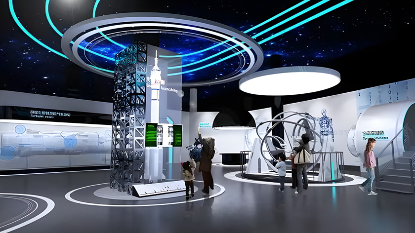 航空宇宙主题未来科技展厅设计效果