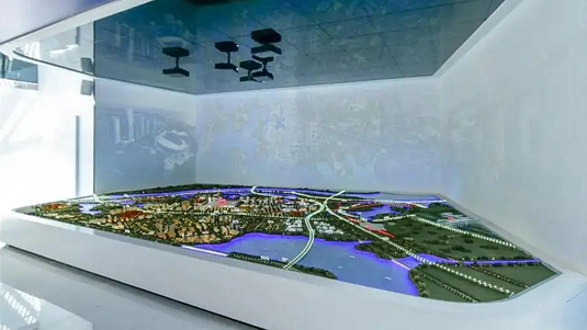科技互动沙盘用智慧展示丰富城市展厅