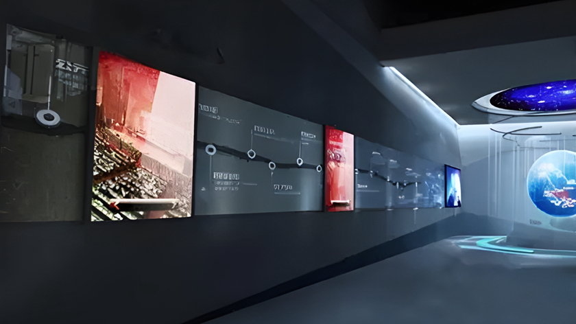 科技展厅时间主题互动滑轨屏