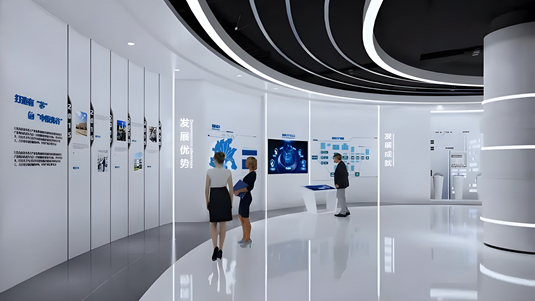 建设数字企业展厅可以分出哪些互动板块？