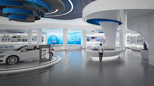 科技企业展厅设计用交互展示突显产品优势
