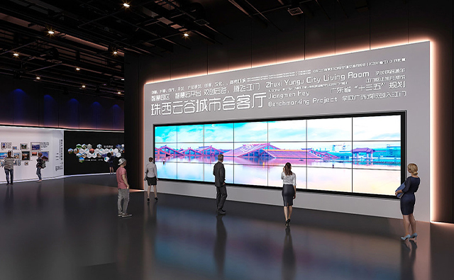 智能化展厅中运用液晶拼接屏引导用户参观